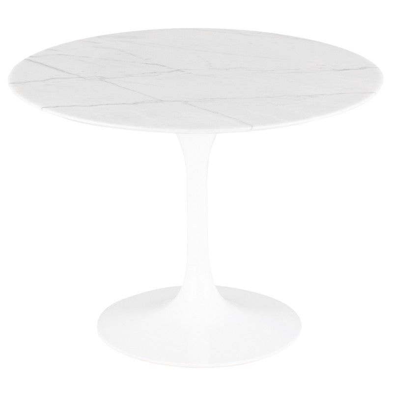 Echo Oval Dining Table - White Marble Large