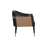 Carter Lounge Chair - Napa Black / Napa Cognac