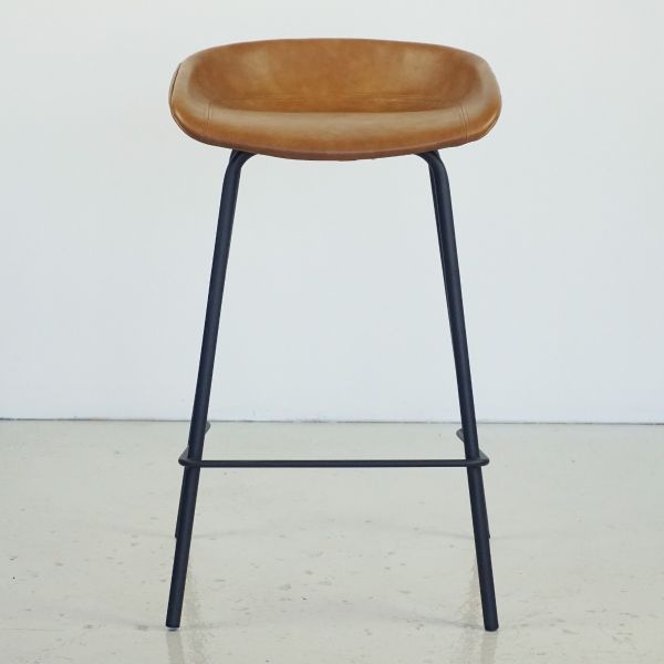 Mitch Leatherette Counter Stool - Tan