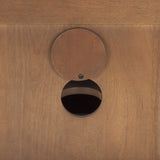 Grier Medium Brown Wood With Cane Media Console