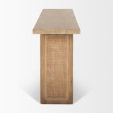 Grier Wood and Cane Console Table