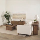 Grier Medium Brown Wood With Cane Media Console