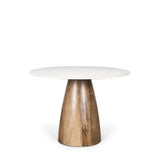 Allyson 42" Round Marble Dining Table - White Marble