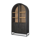 Sloan Large Curio Cabinet - Black Wood