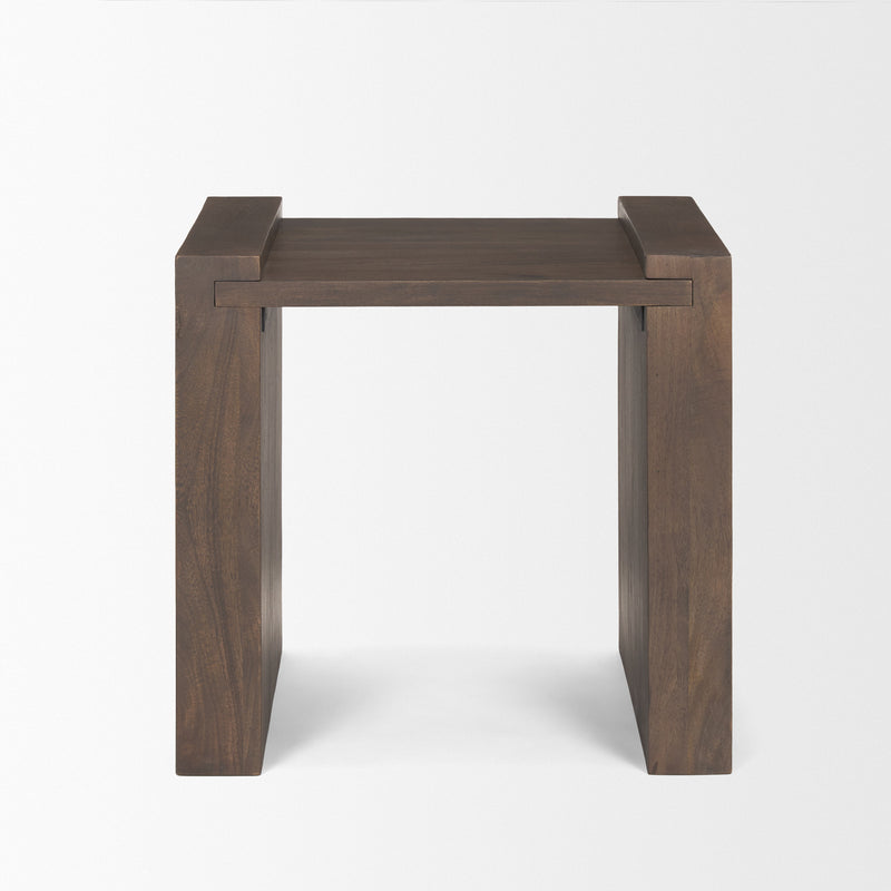 Wesson Dark Brown Wood Accent Table  23.0L x 22.0W x 22.0H