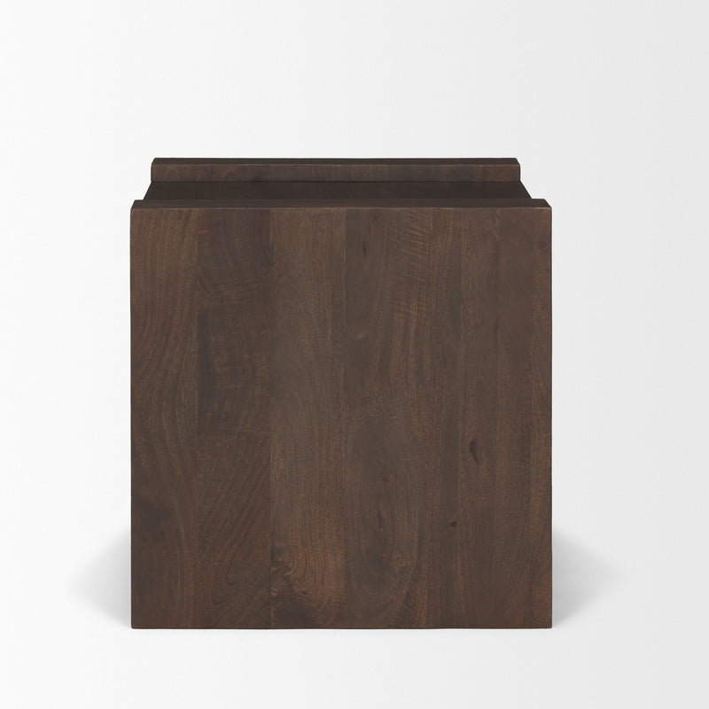 Wesson Dark Brown Wood Accent Table  23.0L x 22.0W x 22.0H