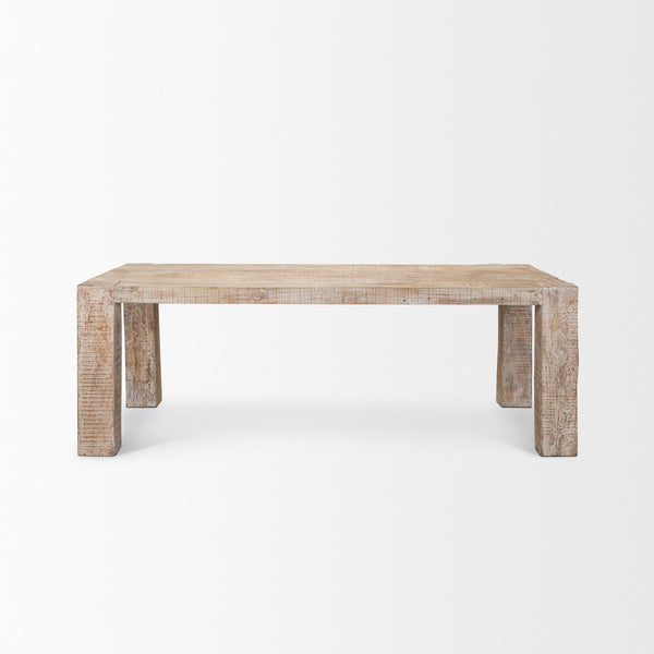 McArthur 84" Whitewash Reclaimed Wood Dining Table  84.0L x 42.5W x 30.0H