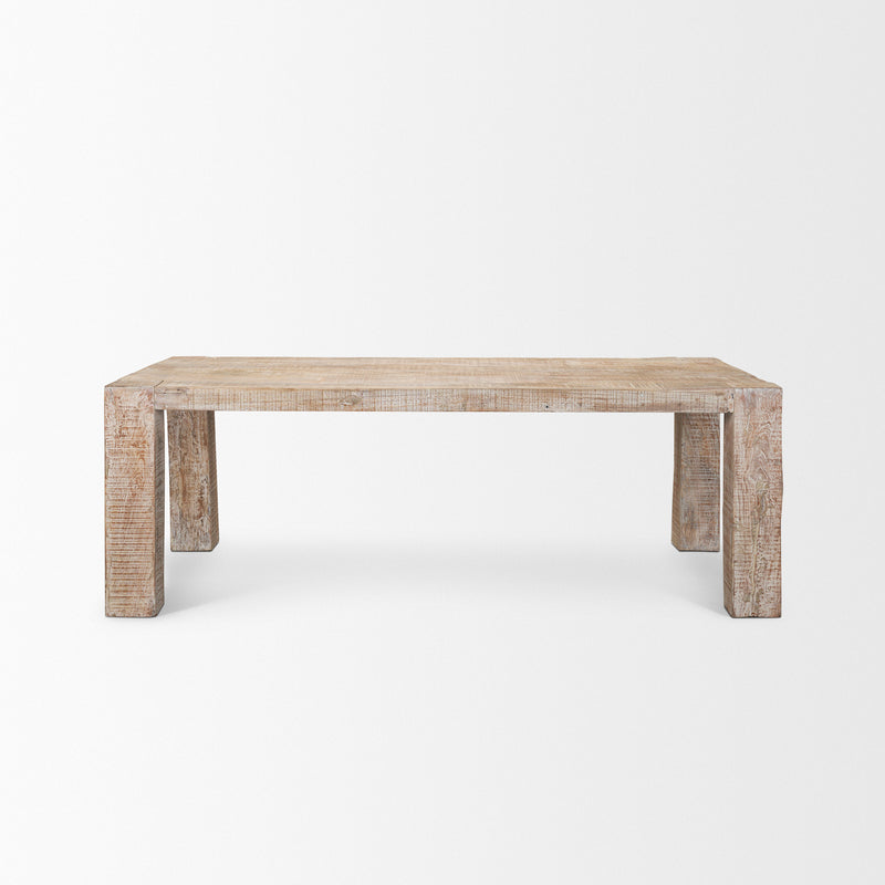 McArthur 84" Whitewash Reclaimed Wood Dining Table  84.0L x 42.5W x 30.0H