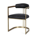 Hollyfield Leather Contract-Grade Dining Chair - Black Leather