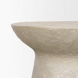 Mesa Round Stone Finish Pillar Accent Table