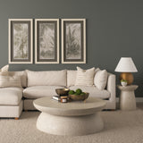 Mesa Round Stone Finish Pillar Accent Table