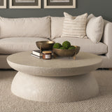 Mesa 48" Round Stone Finish Coffee Table