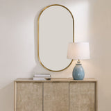 Torrado Oval Mirror - Brass