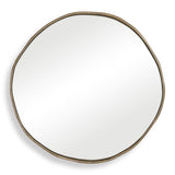 Lowen Round Mirror, Brass
