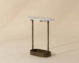 Eden End Table - White Marble