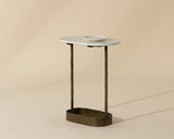 Eden End Table - White Marble