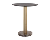 Monaco Bar Table - Gold - Grey Marble / Charcoal Grey