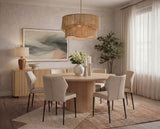 Kalla Dining Table - 68" - Round - Rustic Oak
