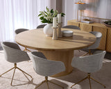 Kalla Dining Table - 68" - Round - Rustic Oak