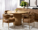 Kalla Dining Table - 48" - Round - Rustic Oak