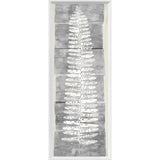 Tall Frond I - Grey and Cream - Large