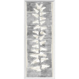 Tall Frond II - Grey & Cream - Small