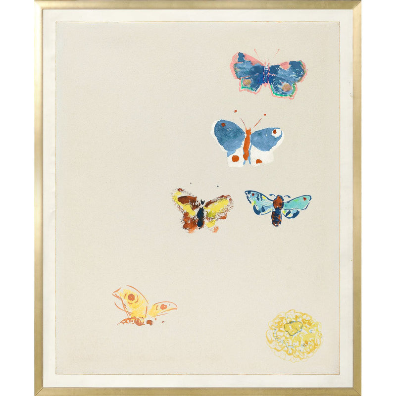 Collection Vintage -Papillon Et Fleurs - Large