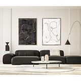 Modern Hieroglyph in Mocha II - Glass Framed