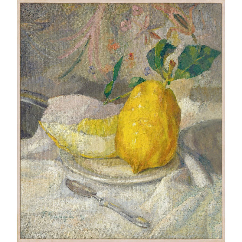 Melon & Lemon, C. 1900 - Framed Canvas