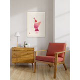 Freeform Collage - Raspberry & Orange I - Large
