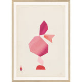 Freeform Collage - Raspberry & Orange II - Small