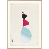 Freeform Collage - Aqua & Raspberry I - Small