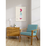 Freeform Collage - Aqua & Raspberry II - Large