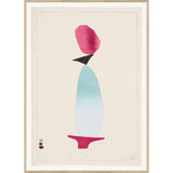 Freeform Collage - Aqua & Raspberry II - Large