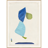 Freeform Collage - Indigo & Moss I - Large