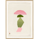 Freeform Collage - Moss & Pink I - Small