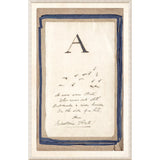 Edwards Alphabet - A, C. 1857