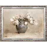 Petit Scapes - Roses in a Blue Vase C. 1890
