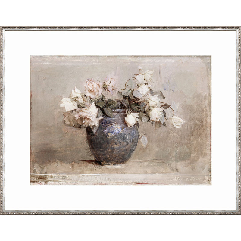 Roses in a Blue Vase C. 1890 - Large