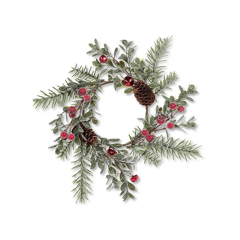 Frosty Berry and Pine Candle Ring