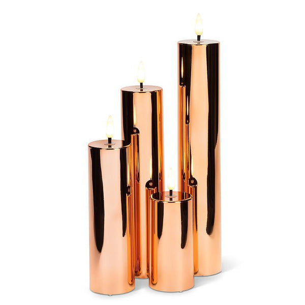 Small - Rose Gold LED Miralite Candle