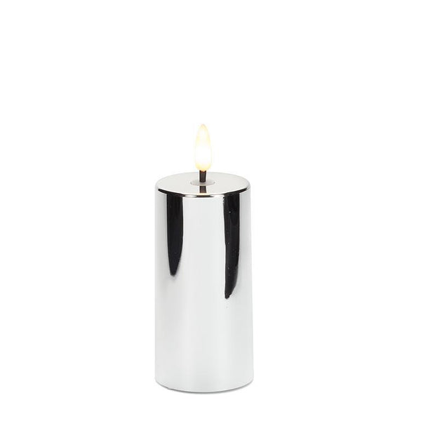 Small - Silver LED Miralite Candle