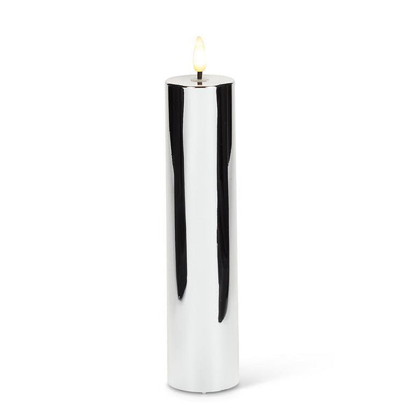 Large - Silver LED Miralite Candle