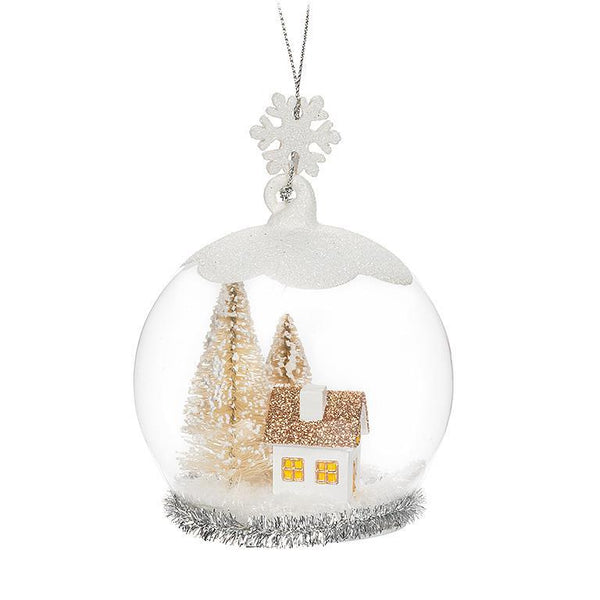 House with Tree Ball Ornament