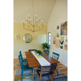 Bailey 15 Lt Chandelier - Aged Brass