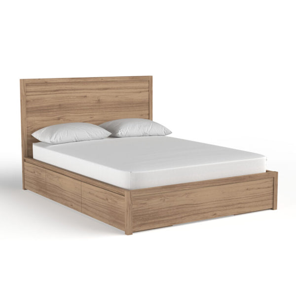 Bed G10 Storage, Drawers - Noce Stain on Walnut