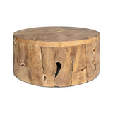 Natura Flow Round Coffee Table - Bleached