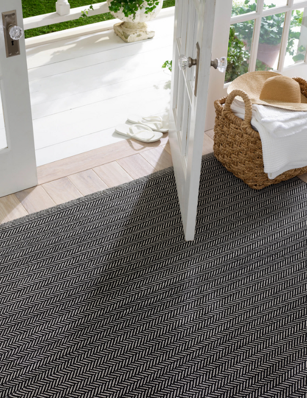 AS - Herringbone Black / Ivory - Indoor / Outdoor Rug