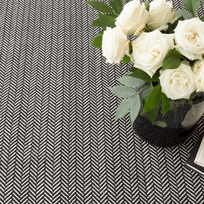 AS - Herringbone Black / Ivory - Indoor / Outdoor Rug