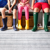 AS - Gradation Ticking Grey Machine Washable Rug